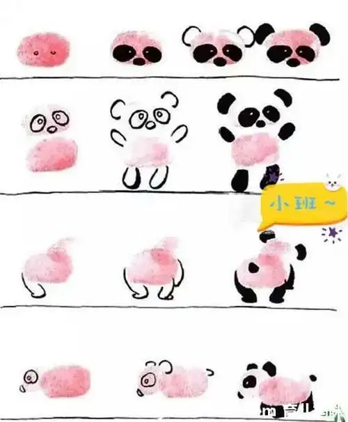 手指比动物造型简笔画