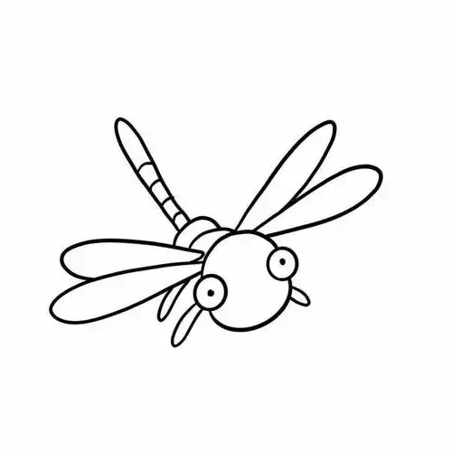 卡通蜻蜓简笔画