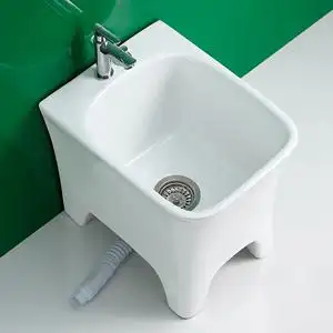 陶瓷洗脚池高脚泡脚盆沐足浴桶家用卫生间加深缸按摩大号保温户外