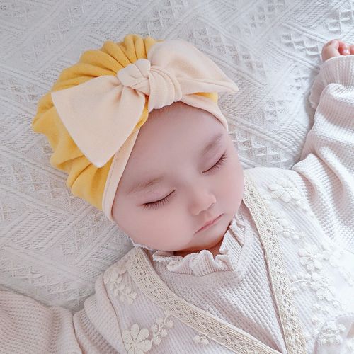 婴儿帽子春秋薄款婴幼儿女宝宝可爱超萌网红印度帽新生儿胎帽冬季