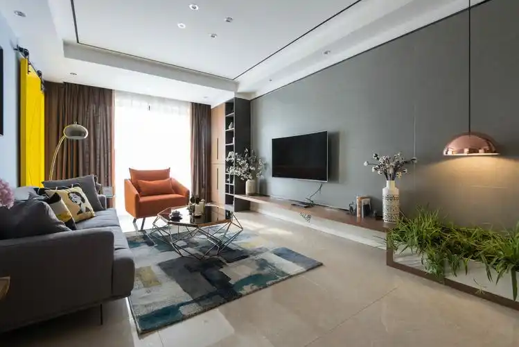 110㎡现代风格家电视背景墙图片