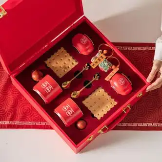 结婚礼物新婚婚礼伴手礼对杯婚庆订婚用品送新人朋友闺蜜礼品套装红色