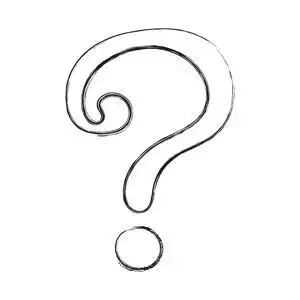 手绘问号图标. 矢量.插画