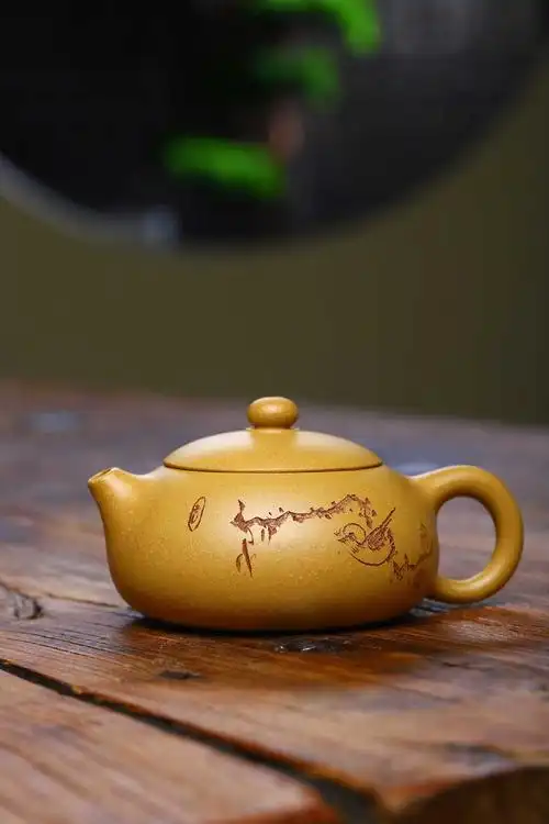 网店代销宜兴名家紫砂壶手工黄金段泥扁西施茶壶家用功夫茶具家用