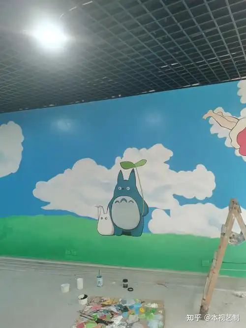 墙绘宫崎骏的动漫世界