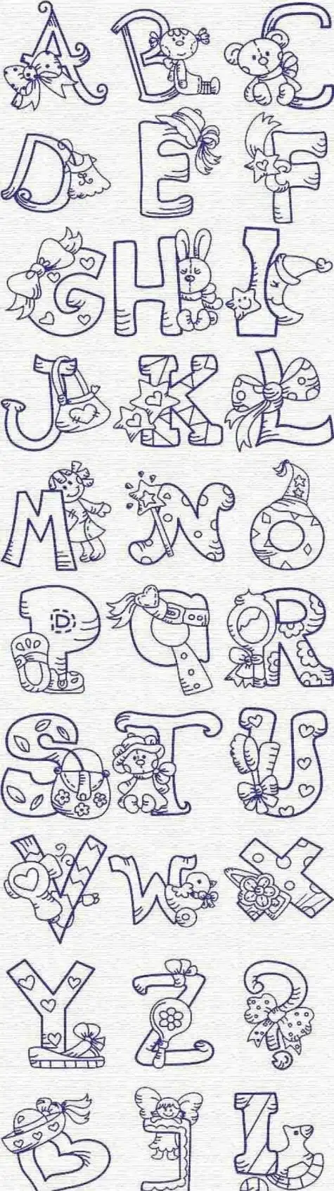 儿童创意字母画简笔画大小写