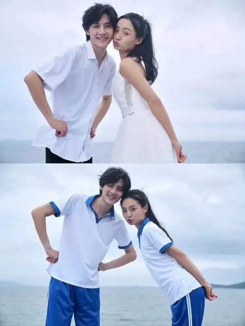 海边校园风婚纱照