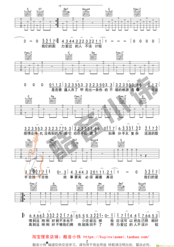 《刚刚好》简单版(酷音小伟吉他教学)吉他谱