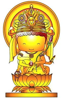 卡通版之观音菩萨圣像 佛教艺术 佛教艺术 为爱痴狂