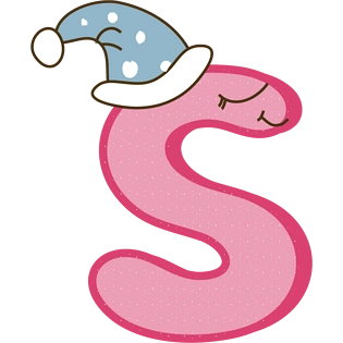 卡通可爱彩色字母s