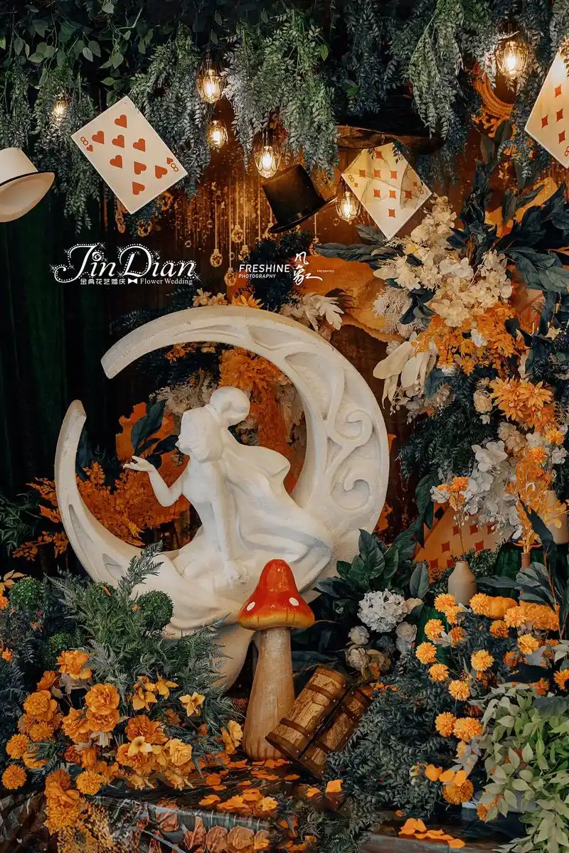 爱丽丝森系婚礼.#场景布置 #实拍婚礼现场 #婚礼90 #婚 - 抖音