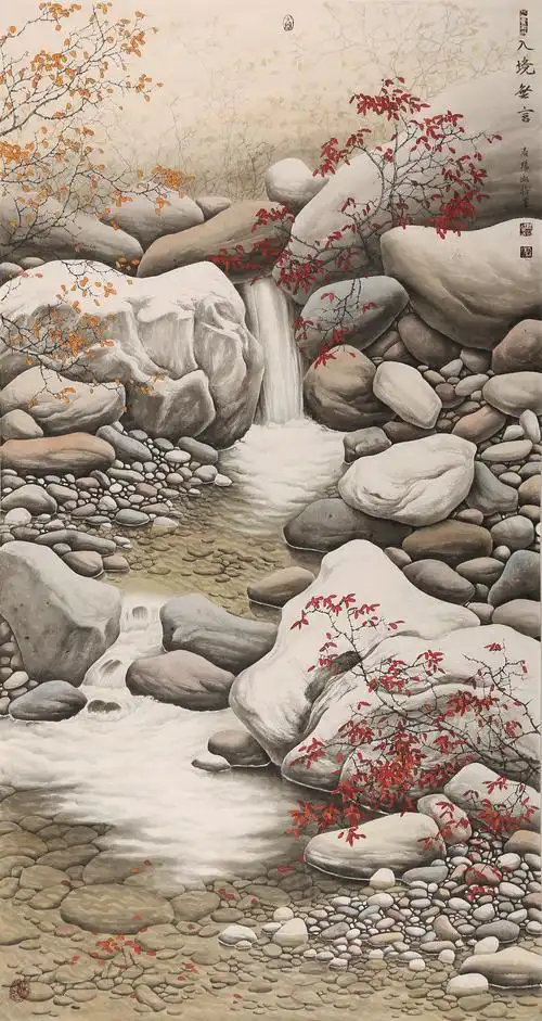 姚淑格工笔石头最新作品【入境无言】