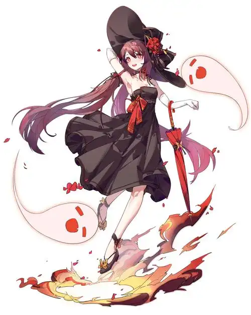 原神胡桃原画图片高清手机壁纸