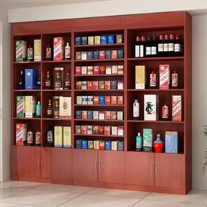 香烟柜展示柜超市烟酒柜货架茶叶置物架便利店产品陈列柜靠墙货柜