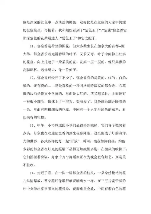 郁金香优美的句子