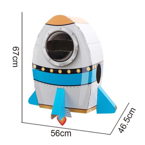 纸箱玩具可穿戴diy材料儿童手工制作纸盒幼儿园 1粒 火箭可穿戴diy