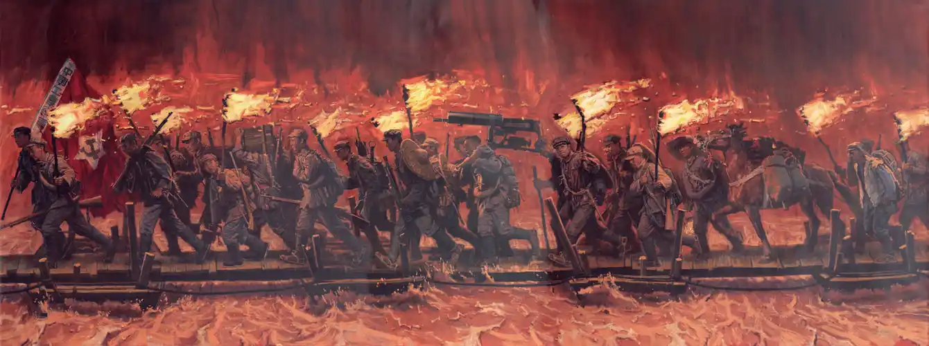 四渡赤水出奇兵(油画,2016年)      邵亚川 作