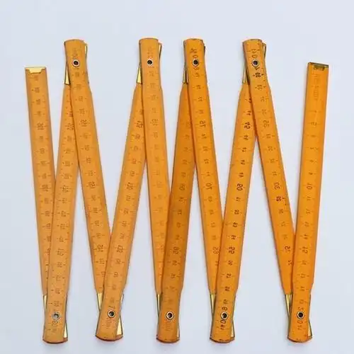 十折尺木折尺全长尺子折叠2米测量划线老款怀旧教学木工工具