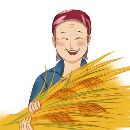 秋天农民丰收手绘插画装饰元素