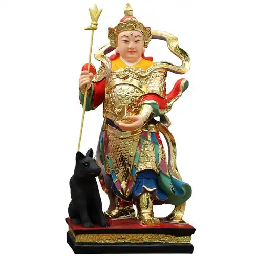 包邮 二郎神神像 杨戬佛像 树脂 站体 真君 12英寸 摆件 彩色