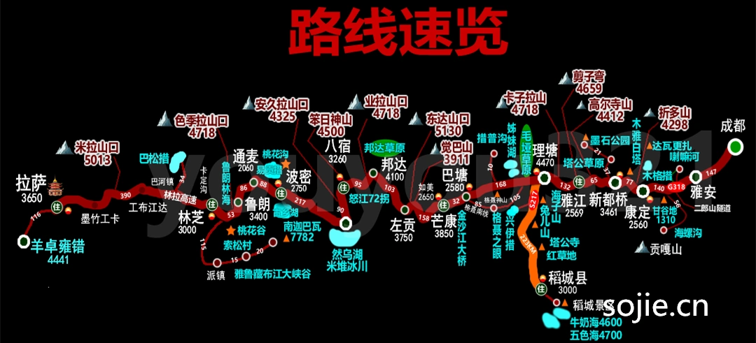 318国道起点和终点路线图向西之川藏南线g318完整攻略