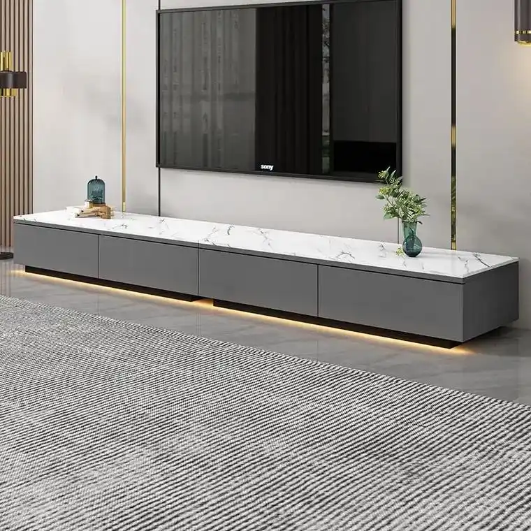 岩板电视柜茶几组合家用客厅简约现代创意小户型轻奢电视机储物柜