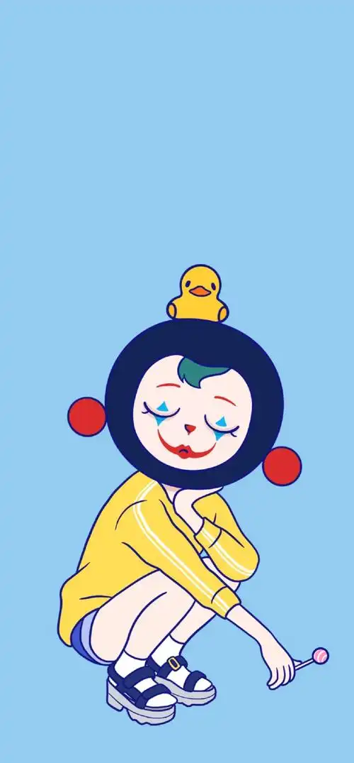 手机壁纸##手绘头像##原创插画##十三白是小丑