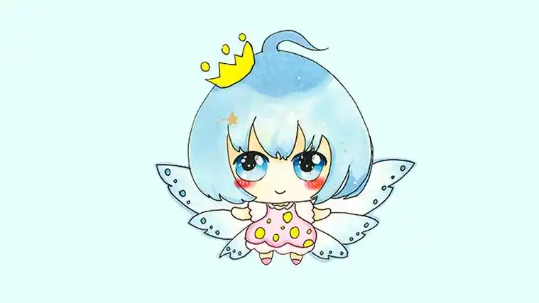 精灵公主与蝴蝶仙子的翅膀简笔画