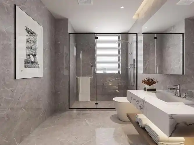 闵行区名都城160平现代轻奢风格联排别墅卫生间装修效果图