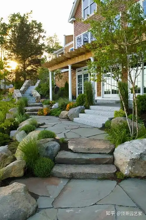 30条自然野趣的台阶做法院子里有台阶的朋友不妨做个参考