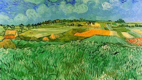 油画,田野,农村,文森特梵高 iphone 壁纸