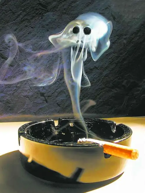 香烟在燃烧,生命也在燃烧!