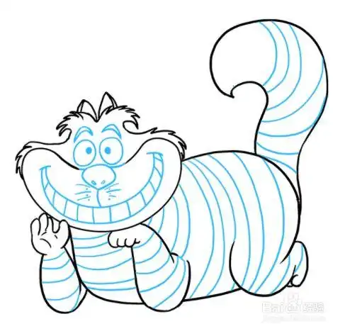 如何画《爱丽丝梦游仙境》中的柴郡猫卡通形象