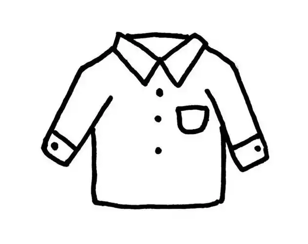 衬衫的简单简笔画