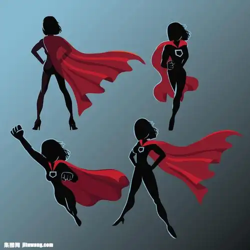 穿着披风的女超人漫画