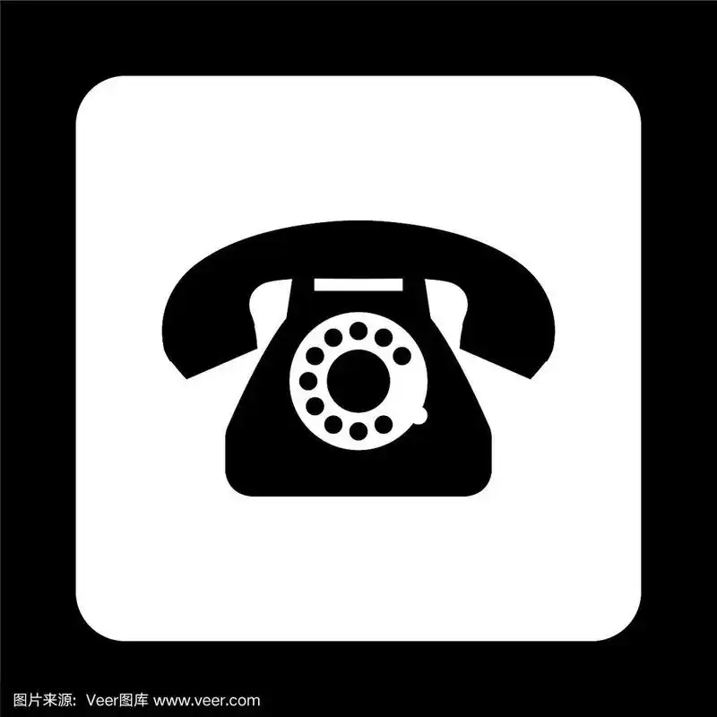 矢量,电话机,图标,黑色,热