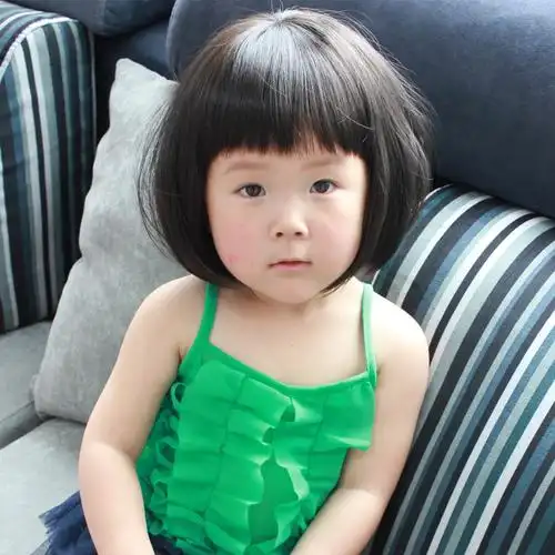 品秀假发可爱儿童bobo头假发儿童齐刘海bobo头假发小孩子假发