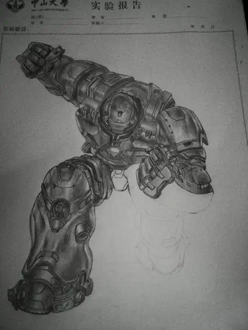 反浩克装甲-素描作品