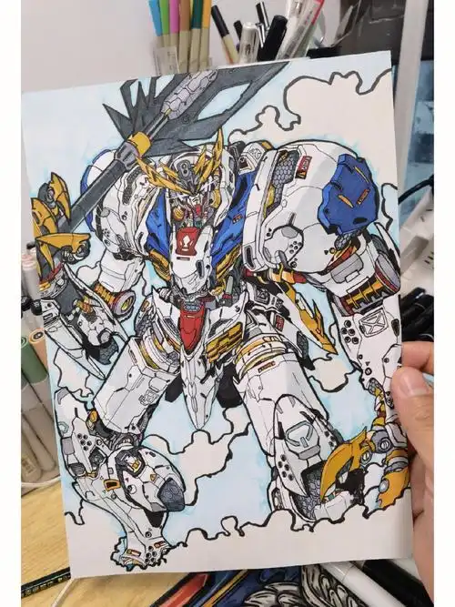 巴巴托斯铁血孤儿手绘步骤教你画高达