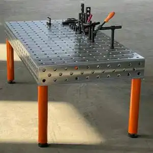 三维焊接平台铸铁钢板工装夹具多孔定位铆焊平板机器人辅助工作台