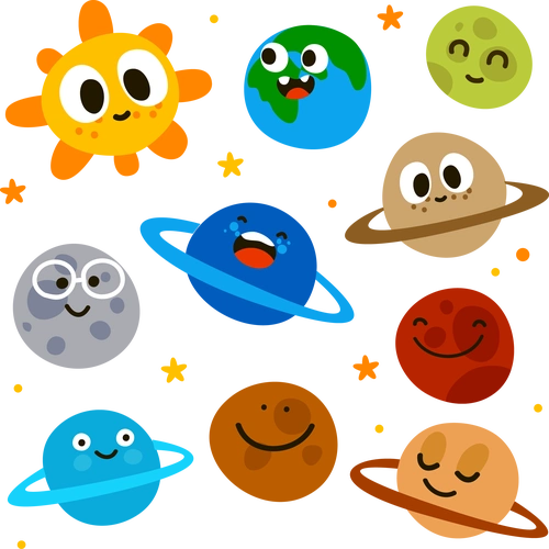 九大行星简笔画 九大行星简笔画大图画法