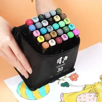 couvezi国为mkt1双头油性马克笔套装学生30色