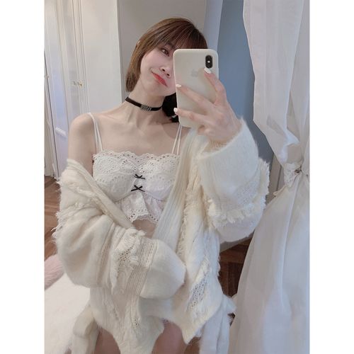 peachhoney蜜糖甜蜜软糯性感内衣复古刺绣可爱甜美美少女文胸套装