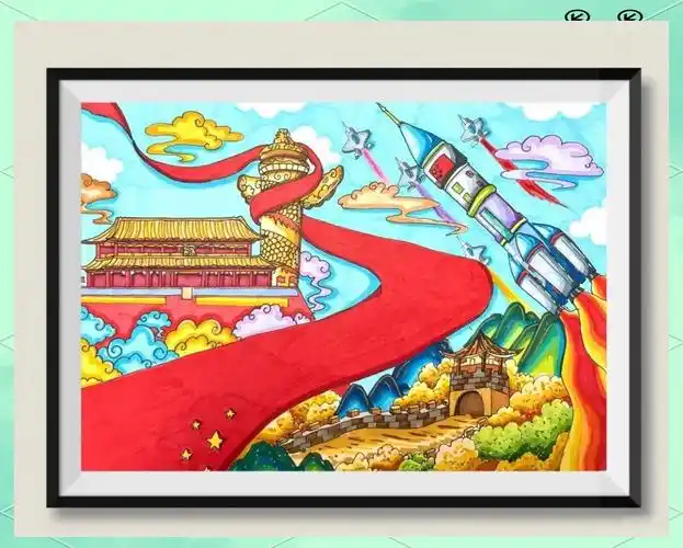 少先队主题绘画,展现爱国情怀与红色文化传承