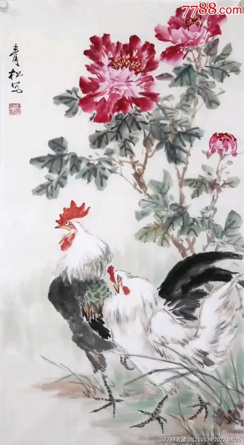 蒲青松老师花鸟作品带合影可以定制