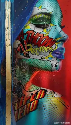 法国艺术家monika nowak以漫画书和流行文化为灵感创作的拼贴画