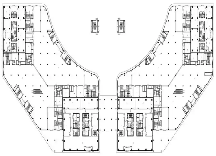 天津曼哈顿商业建筑平面图