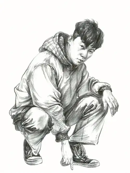 美术生  #线性速写  #速写人物  #速写打卡  #速写