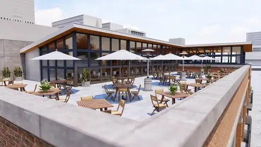 下雨露天咖啡店图片