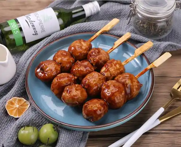 大连大成食品照烧脆骨丸子串3串装240g冷冻加热即可